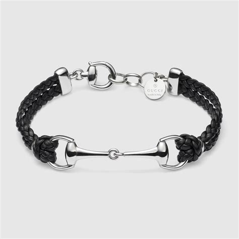 mens gucci leather bracelet